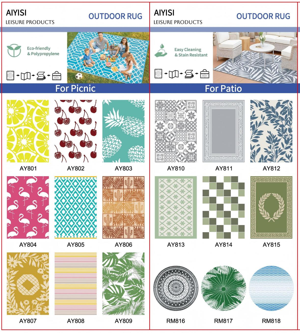 Custom PP Woven Mats with Flexible Design and Color Solutions by AIYISI